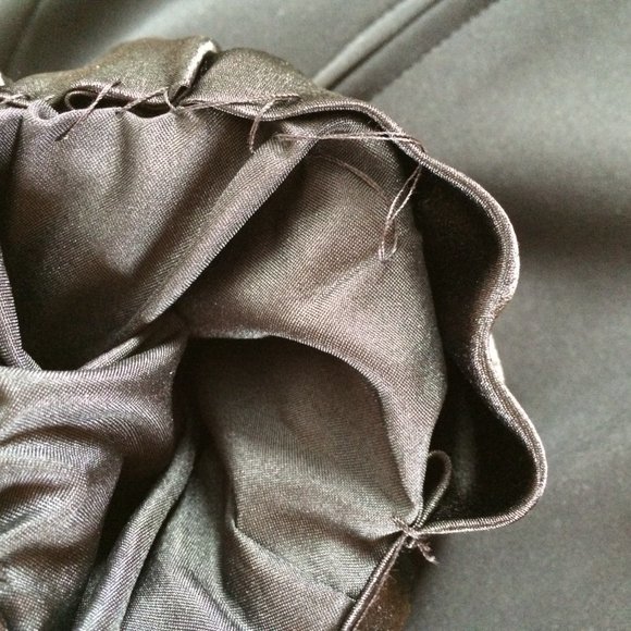 Joseph Ribkoff Womens Black Jacket Sz 8 Ruched Collar Full Zip Lined Polyester - Picture 11 of 11